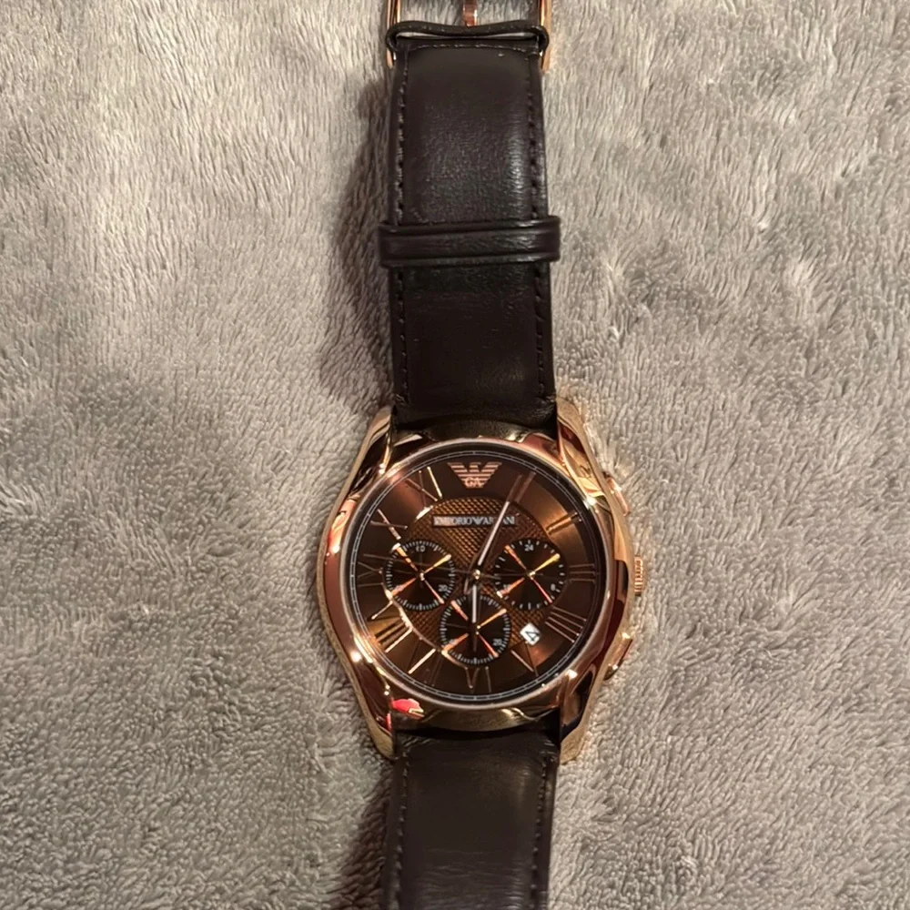 Emporio Armani Rose Gold Chronograph Watch - Picture 8 of 8